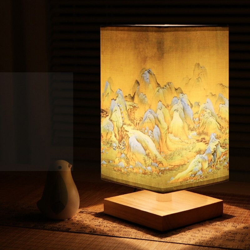Vintage Japanese Table Lamp – Perfect for Creating a Soothing Bedroom Mood