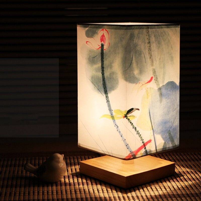 LED Scandinavian Bedside Lamp with Japanese Design for Modern Bedroom Lighting
