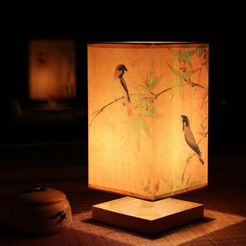 Vintage Japanese Table Lamp – Perfect for Creating a Soothing Bedroom Mood