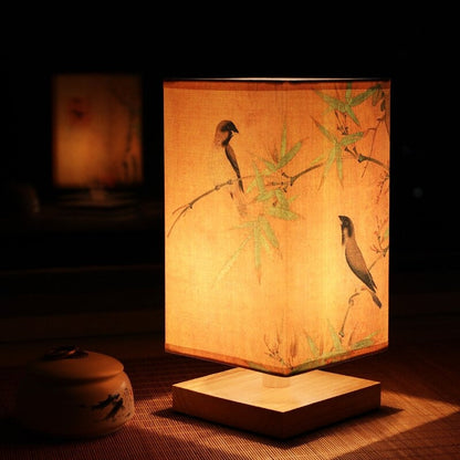 LED Scandinavian Bedside Lamp with Japanese Design for Modern Bedroom Lighting