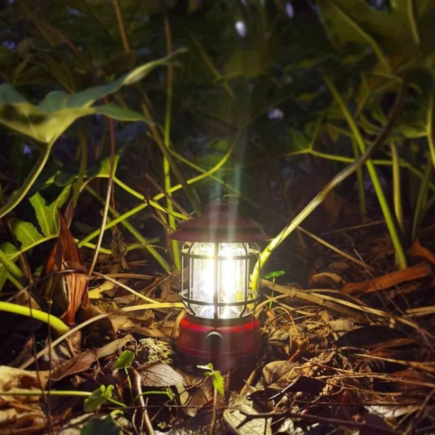 Rechargeable LED Camping Lantern | Vintage-Style, Dimmable Light for Outdoor Adventures & Home Emergencies