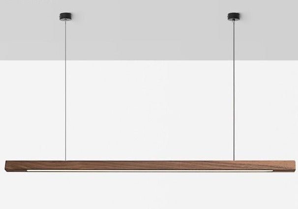 LED Wooden Pendant Light | Contemporary kitchen Lighting Adjustable Height, Integrated LED & Ideal for Low or High Ceilings