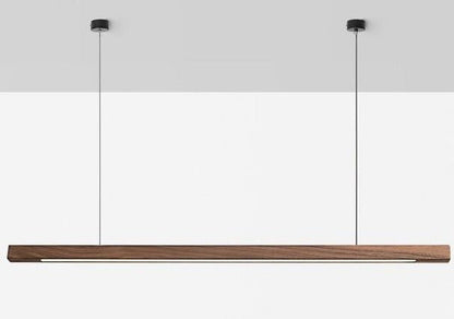 LED Wooden Pendant Light | Contemporary kitchen Lighting Adjustable Height, Integrated LED & Ideal for Low or High Ceilings