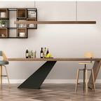 LED Wooden Pendant Light | Contemporary kitchen Lighting Adjustable Height, Integrated LED & Ideal for Low or High Ceilings