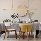 LED Wooden Pendant Light | Contemporary kitchen Lighting Adjustable Height, Integrated LED & Ideal for Low or High Ceilings