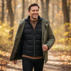 Mens Heated Gilet | Ultra-Thin Heated Vest, 9 Heating Zones & 8 Hours of Luxurious Warmth for Outdoor Activities