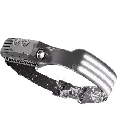 LED Headlamp 230º with Adjustable Brightness and Lightweight Design for Camping, Hiking, and Outdoor Activities