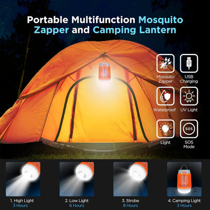 3-in-1 Electric Mosquito & Bug Zapper with UV Light & Fan for Indoor and Outdoor Insect Control