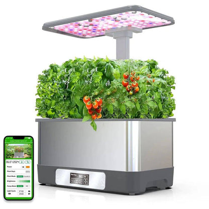Indoor Hydroponic Growing System Kit with WiFi Control for Home Gardening & Plant Cultivation