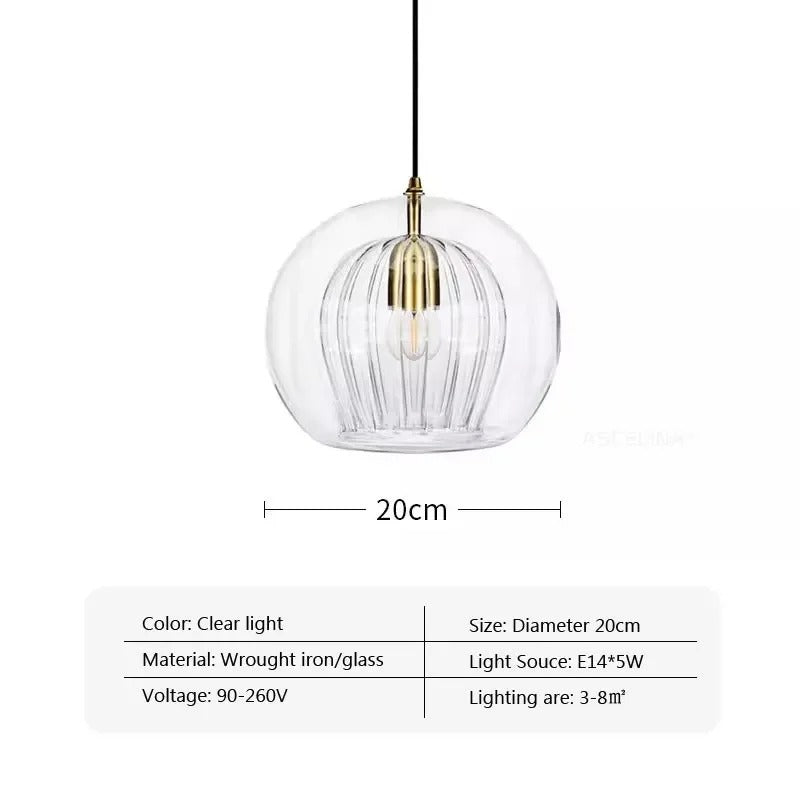 Glass Pendant Light | High-Quality Blown Glass. Unique Shapes & Warm Ambient Light for Kitchen and Dining Room