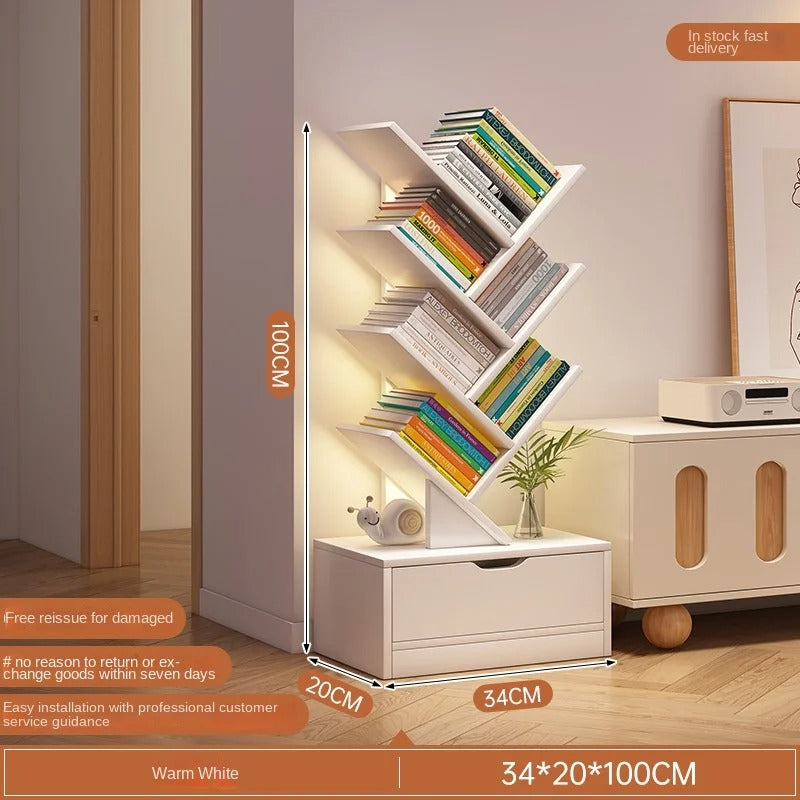 Everwood™ | Vertical Bookcase | Space-Saving Wooden Shelf for Home & Office Storage