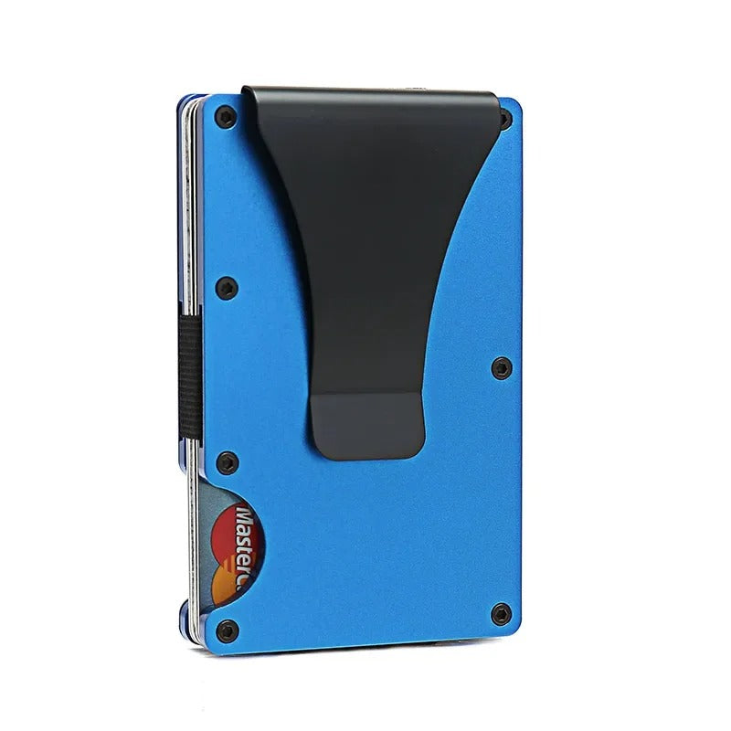 Titanium Matte Cobalt Card Holder – Slim & Stylish RFID Wallet for Men & Women