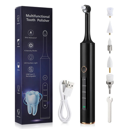5-in-1 Wireless Teeth Polisher & Tartar Remover | Cordless, Adjustable Speed & Ideal for At-Home Oral Care