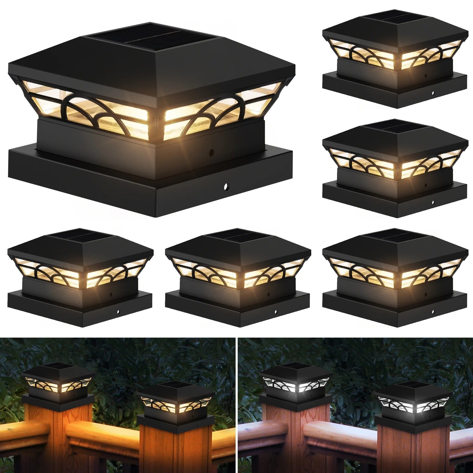 Peake Solar Post Cap Light - Durable Outdoor Solar Post Lights for Fence Posts