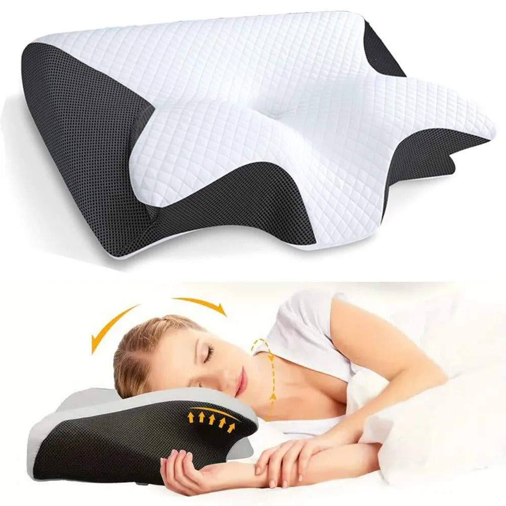 Butterfly Neck Support Memory Pillow | Ergonomic, Hypoallergenic & Ideal for All Sleep Positions