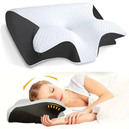 Butterfly Neck Support Memory Pillow | Ergonomic, Hypoallergenic & Ideal for All Sleep Positions