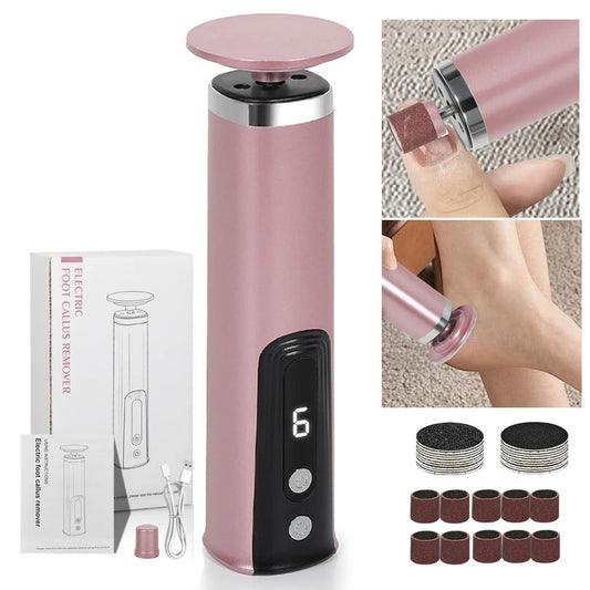 2-in-1 Electric Foot & Hand Care Tool | Callus Remover & Nail Polisher for At-Home Pedicures