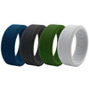 Image of Black Silicone Ring Set x 4– Stylish and Durable Wedding Band Alternative