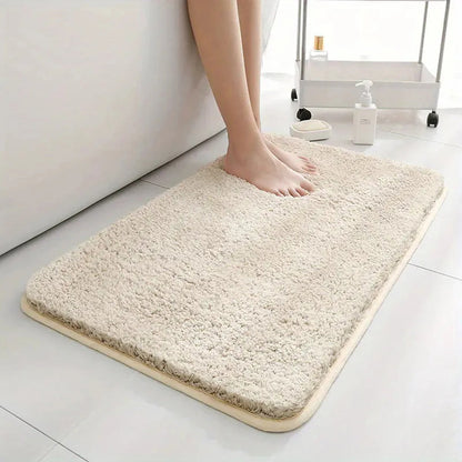 Thickened Plush Anti-Slip Bathroom Mat | Super Absorbent, Durable & Machine Washable for Shower, Sink & Toilet Use