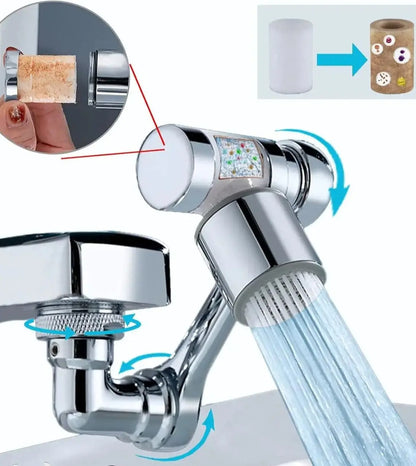 Filtered Faucet Extender | 1080° Rotation, Dual Flow Modes & Built-In Filter for Cleaner Drinking Water