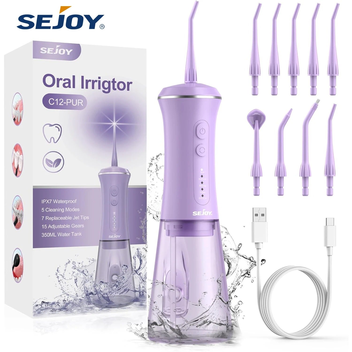 Dental Wireless 5-In-1 Water Flosser Pro | Advanced Water Flossing for Healthier Teeth