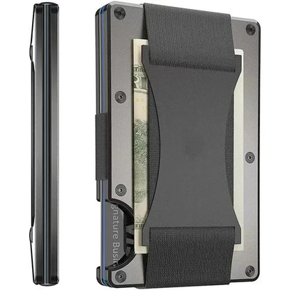 Titanium Matte Cobalt Card Holder – Slim & Stylish RFID Wallet for Men & Women