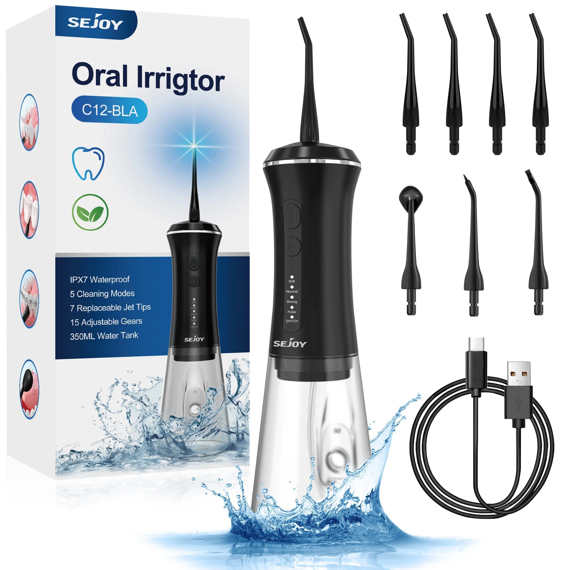 Dental Wireless 5-In-1 Water Flosser Pro | Advanced Water Flossing for Healthier Teeth