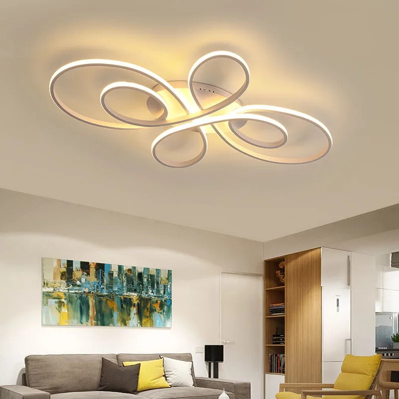 LED Ceiling Light | Modern Dimmable Multi-Ring Design for Living Room. Study & Bedroom
