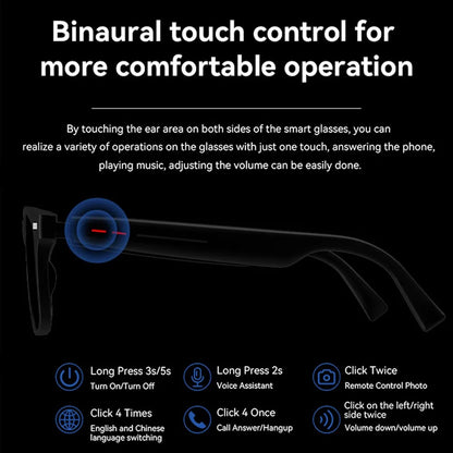 Smart Glasses with Blue Light Filter | Waterproof, Bluetooth Call & Music Functionality for Everyday Use