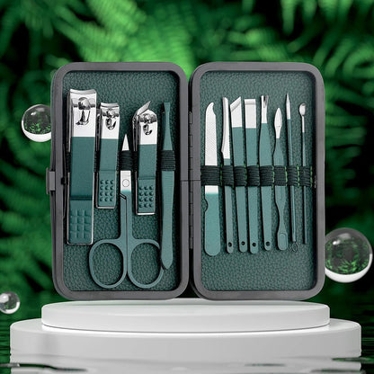 Stainless Steel Grooming Set | 7, 13, or 24-Piece Kits for Manicures & Pedicures at Home or Travel