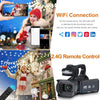 Image of UHD 4K Camcorder Videocamara - 18X Zoom, Rotating Touchscreen & Microphone plug ideal Vlogging