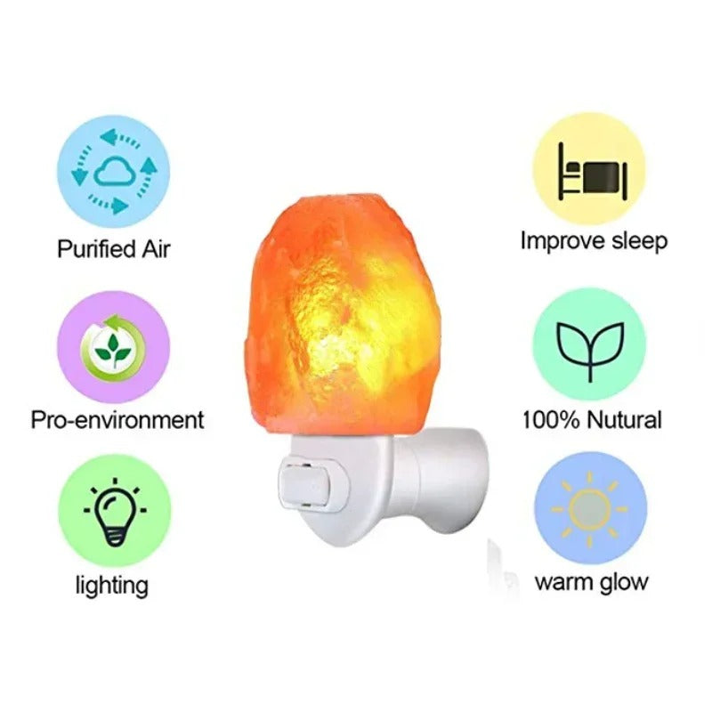 Himalayan Salt Lamp Natural Crystal Light for Home Decor & Wellness -  Release Negative Ions Bedroom