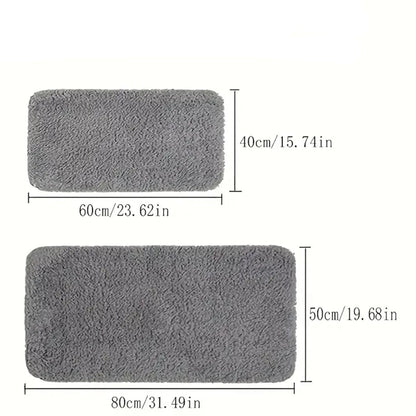 Thickened Plush Anti-Slip Bathroom Mat | Super Absorbent, Durable & Machine Washable for Shower, Sink & Toilet Use