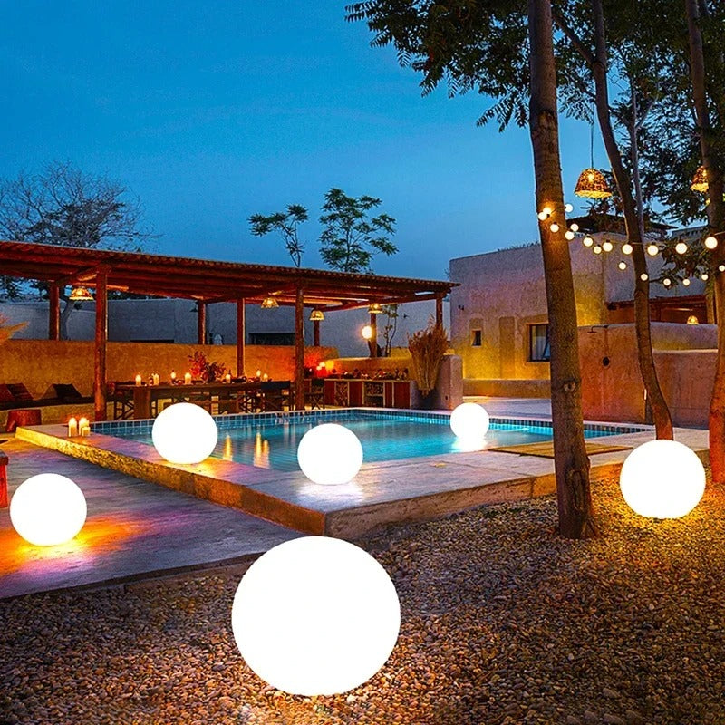 Solar Powered Mood Light Sphere - ShapeLights Rechargeable Ball Light for Outdoors