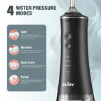 Dental Water Flosser | Rechargeable with 4 Modes & Interchangeable Nozzles for Deep Cleaning and Gum Health