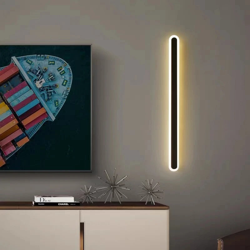 Outdoor IP65 Waterproof Linear Wall Lamp | Minimalist Metal Design. Dimmable LED Options for Gardens & Patios
