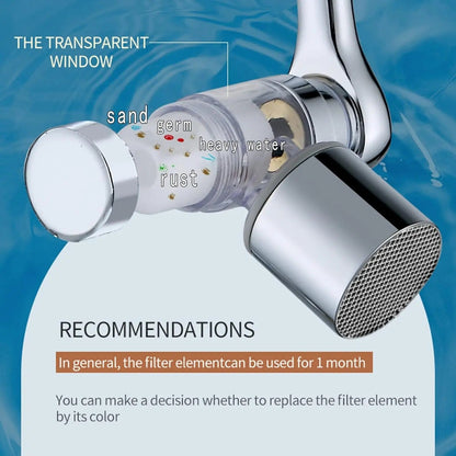 Filtered Faucet Extender | 1080° Rotation, Dual Flow Modes & Built-In Filter for Cleaner Drinking Water
