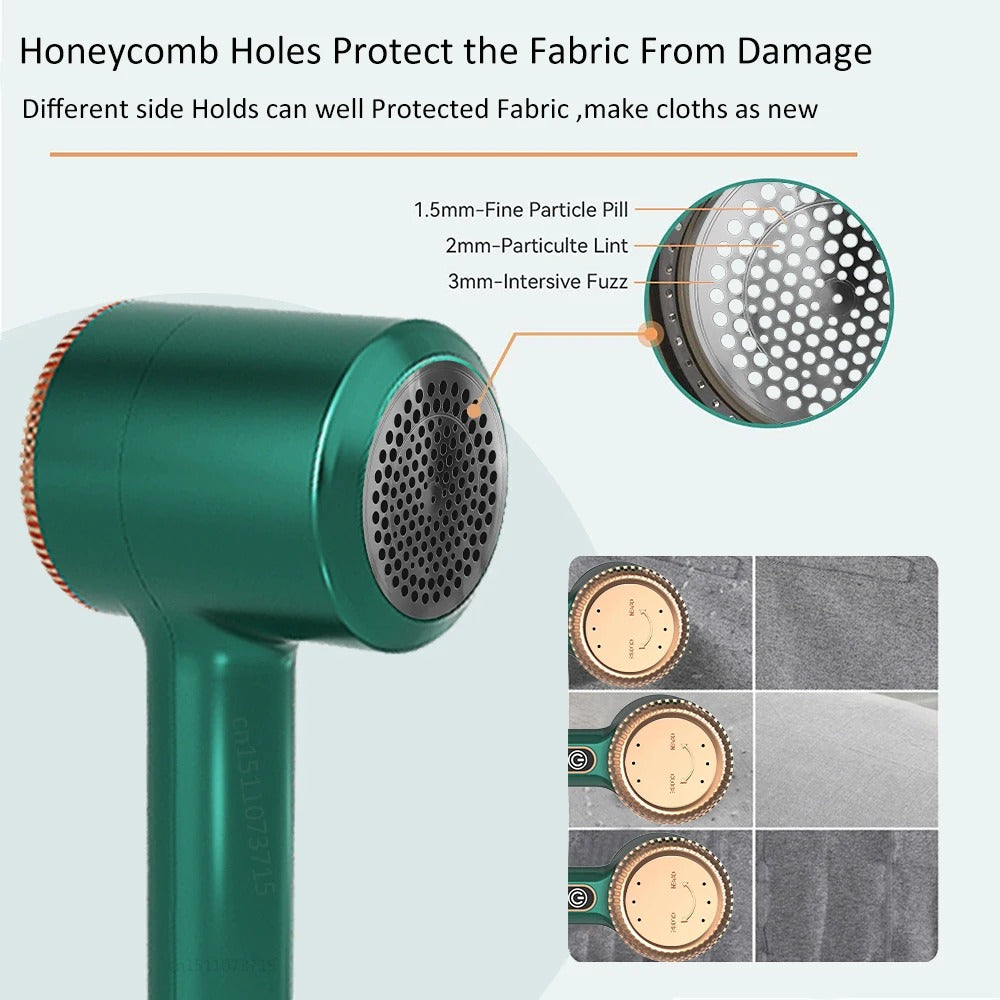 Electric Lint Remover & Fabric Shaver | Rechargeable, Portable & Safe for All Fabrics, Ideal for Clothing and Upholstery Care