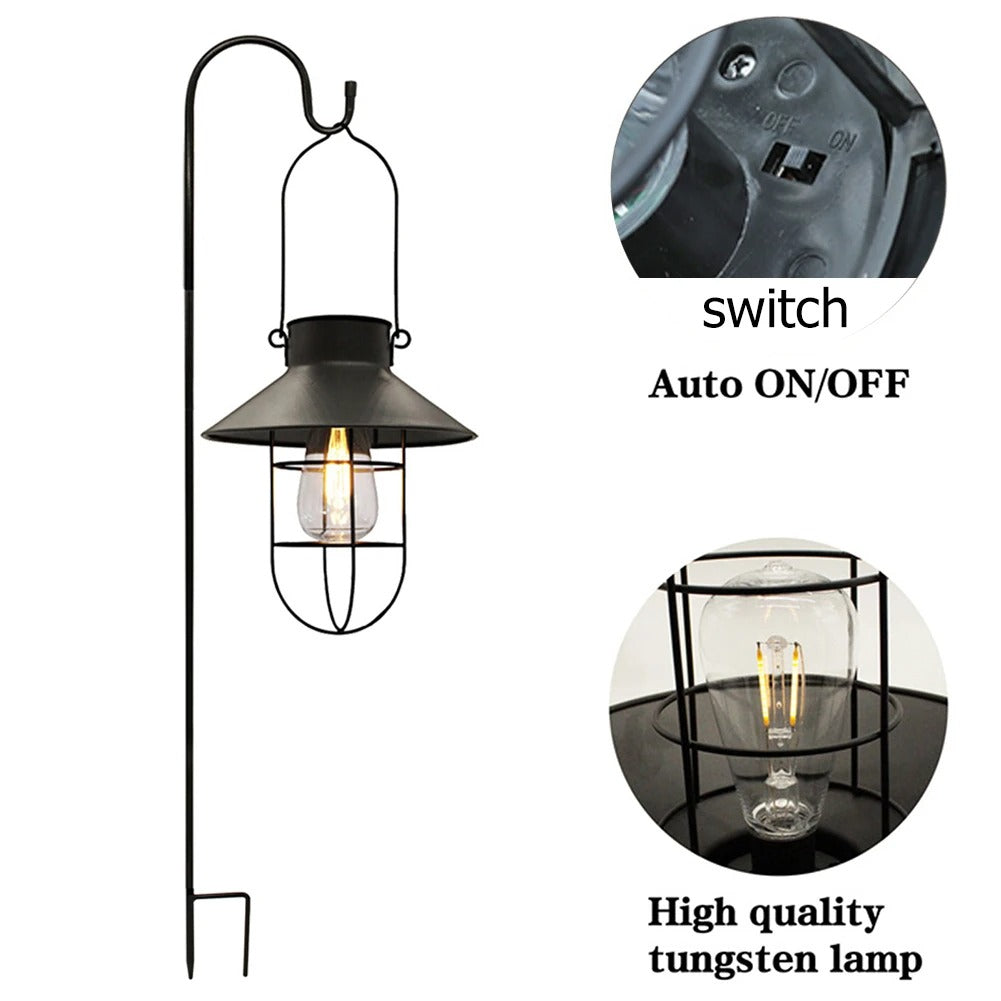 Hadleigh Hanging Solar Wall Light - Stylish Solar Lantern for Outdoor Spaces