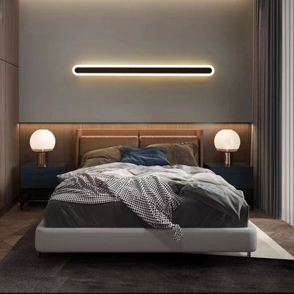 Outdoor IP65 Waterproof Linear Wall Lamp | Minimalist Metal Design. Dimmable LED Options for Gardens & Patios