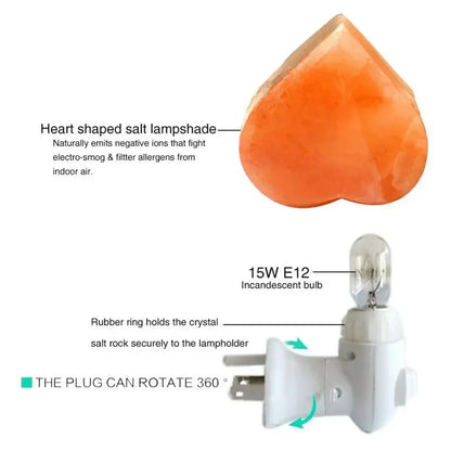 Himalayan Salt Lamp Natural Crystal Light for Home Decor & Wellness -  Release Negative Ions Bedroom