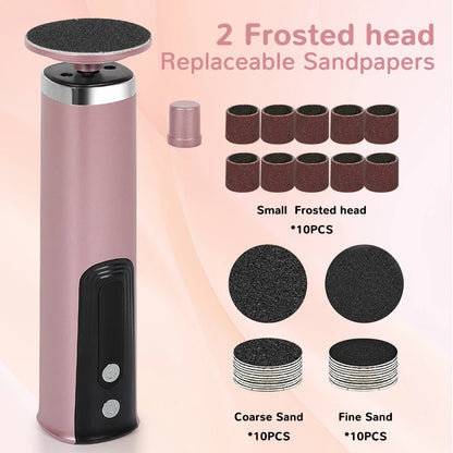 2-in-1 Electric Foot & Hand Care Tool | Callus Remover & Nail Polisher for At-Home Pedicures