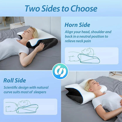 Butterfly Neck Support Memory Pillow | Ergonomic, Hypoallergenic & Ideal for All Sleep Positions
