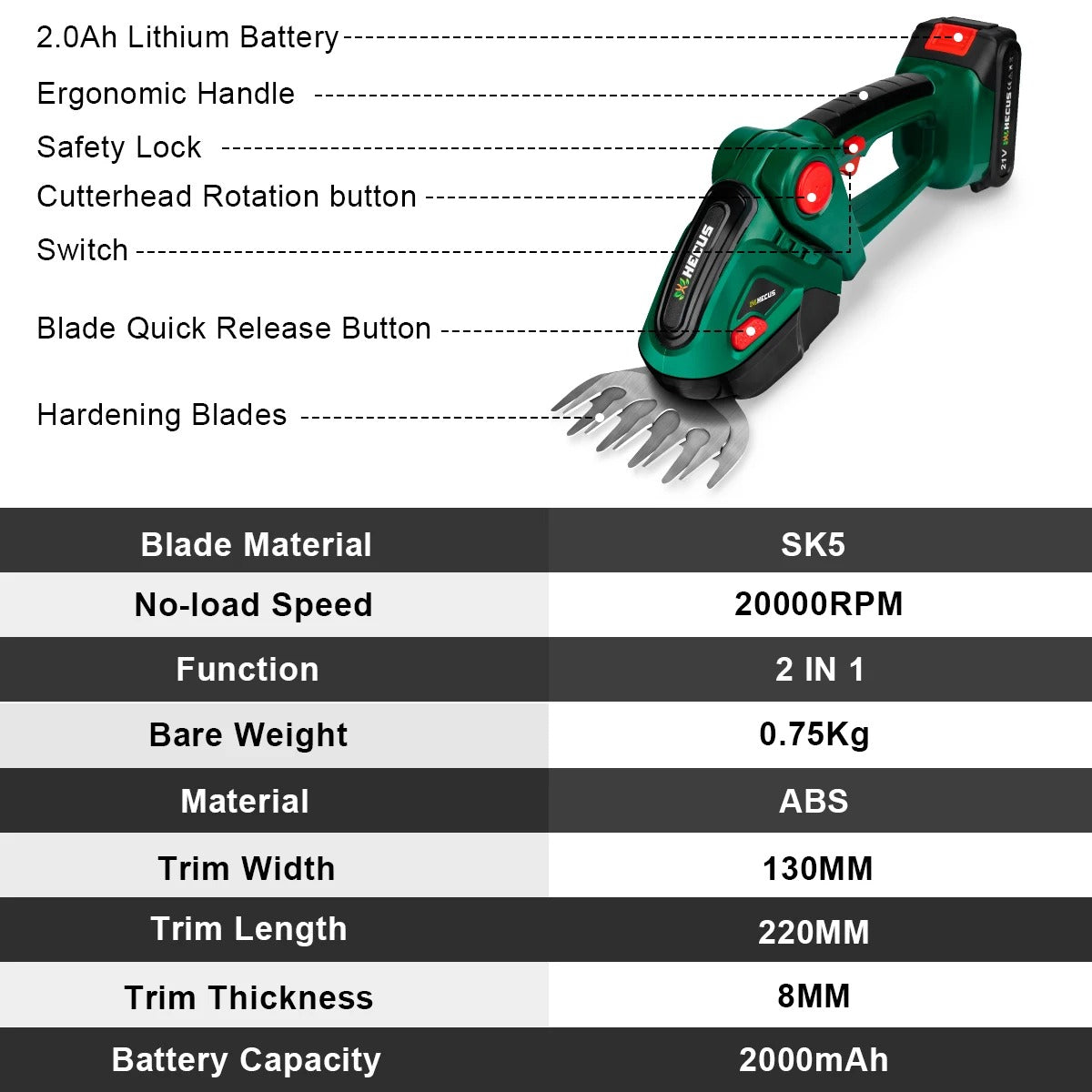 Portable Handheld Hedge Trimmer | Home and Garden Maintenance