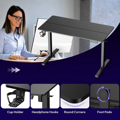 Height Adjustable Electric Standing Desk Ergonomics | 120 x 60, Durable, Ergonomic & Ideal for Home Office or Remote Work