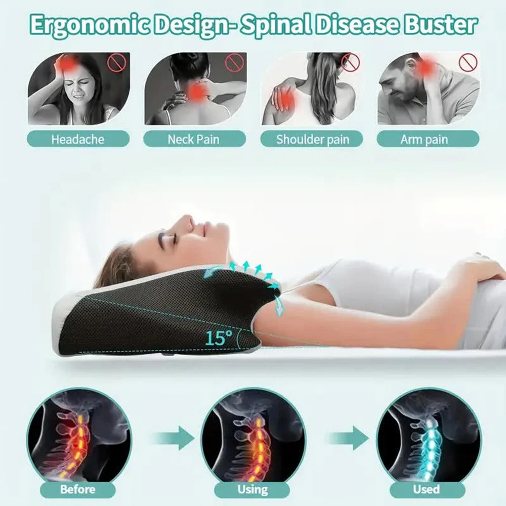 Butterfly Neck Support Memory Pillow | Ergonomic, Hypoallergenic & Ideal for All Sleep Positions