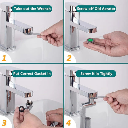 Filtered Faucet Extender | 1080° Rotation, Dual Flow Modes & Built-In Filter for Cleaner Drinking Water