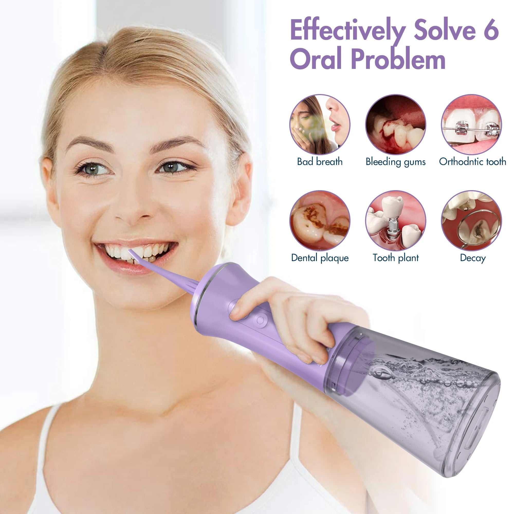 Dental Wireless 5-In-1 Water Flosser Pro | Advanced Water Flossing for Healthier Teeth