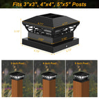 Peake Solar Post Cap Light - Durable Outdoor Solar Post Lights for Fence Posts
