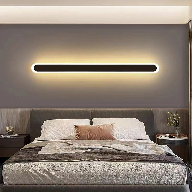 Outdoor IP65 Waterproof Linear Wall Lamp | Minimalist Metal Design. Dimmable LED Options for Gardens & Patios